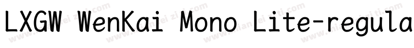 LXGW WenKai Mono Lite-regular字体转换